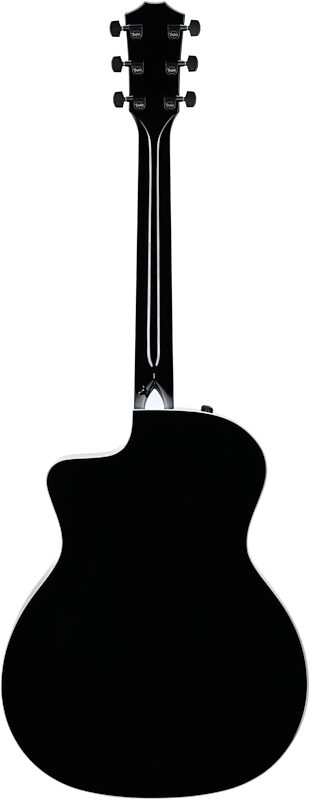 Taylor 214ce Plus Grand Auditorium Acoustic-Electric Guitar Black, Black, Full Straight Back