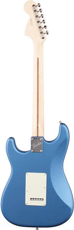 Fender American Performer Stratocaster Electric Guitar, Maple Fingerboard (with Gig Bag), Satin Lake Placid Blue, Full Straight Back