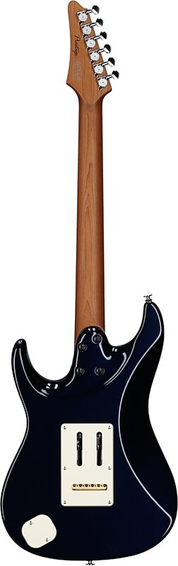 Ibanez Prestige AZ2204NW Electric Guitar (with Case), Dark Tide Blue, Full Straight Back