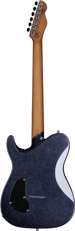 Chapman ML3 Traditional Semi-Hollowbody Pro Electric Guitar, Traditional Blue Sparkle, Full Straight Back