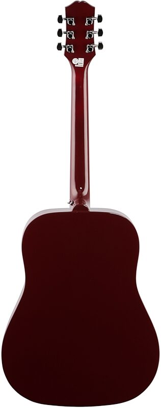 Epiphone Starling Acoustic Player Pack (with Gig Bag), Wine Red, Full Straight Back