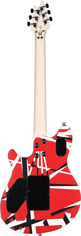 EVH Eddie Van Halen Wolfgang Special Ebony Fingerboard Electric Guitar, Striped Red/Black/White, Full Straight Back