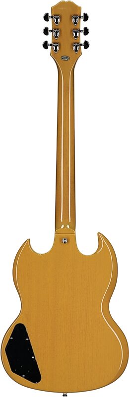 Epiphone Inspired by Gibson SG Standard Electric Guitar (with Gig Bag), TV Yellow, Full Straight Back