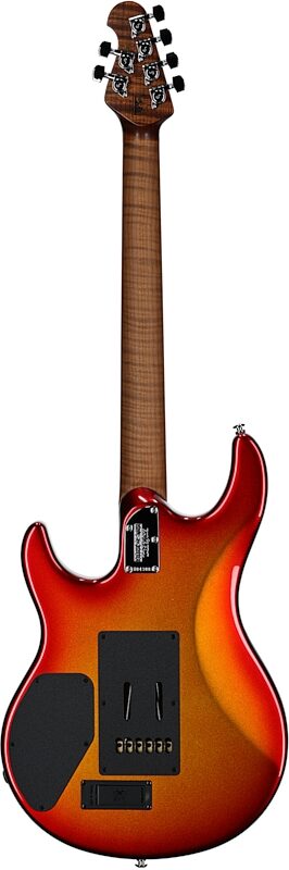 Ernie Ball Music Man Luke 4 HH Electric Guitar, Roasted Maple Fingerboard (with Case), Fireball, Full Straight Back