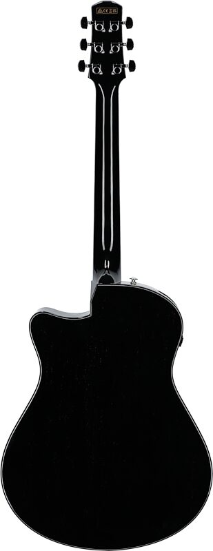 Ibanez AAM340CE Advance Acoustic Acoustic-Electric Guitar, Rustic Black Hardgrain, Full Straight Back
