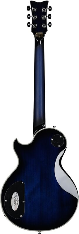 Schecter Solo II Supreme Electric Guitar, Blue Burst, Blemished, Full Straight Back