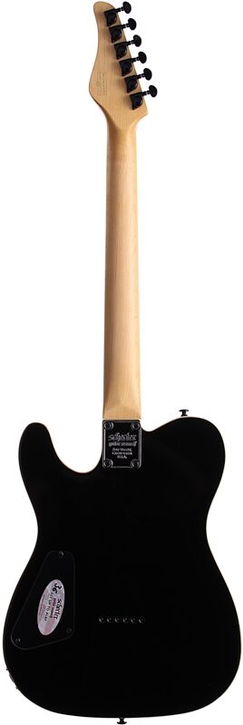 Schecter PT Electric Guitar, Black, Full Straight Back