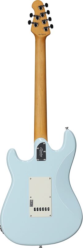 Sterling by Music Man CT30CHSS Cutlass HSS Electric Guitar, Daphne Blue, Full Straight Back