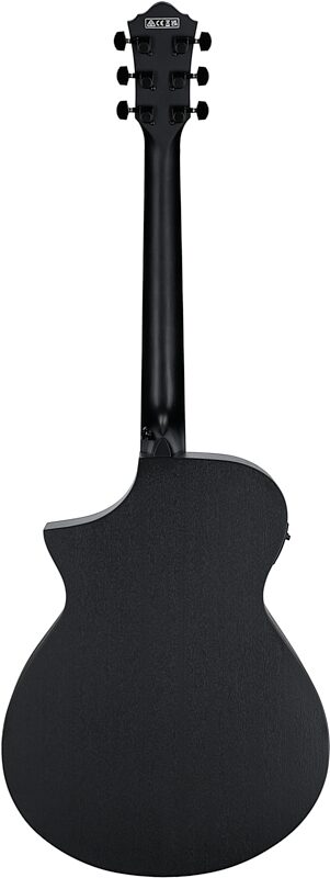Ibanez AEWC621 Acoustic-Electric Guitar, Black Out, Full Straight Back