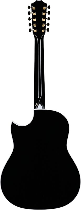 Taylor 657ce Bajo Quinto Grand Pacific Acoustic-Electric Guitar, 10-String (with Case), Black, Full Straight Back