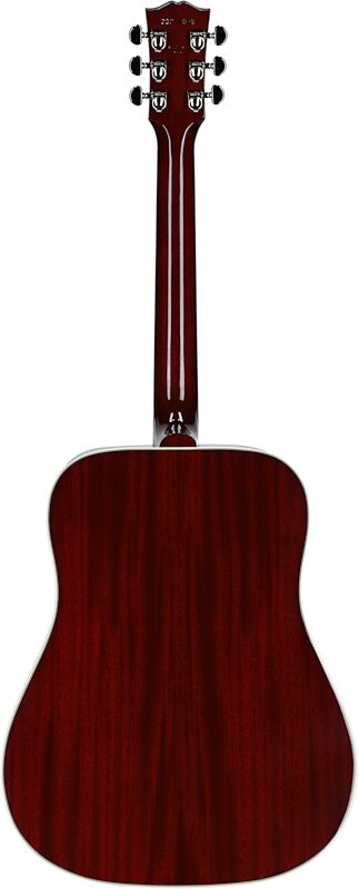Gibson Limited Edition Hummingbird Standard Acoustic-Electric Guitar (with Case), Wine Red, Full Straight Back