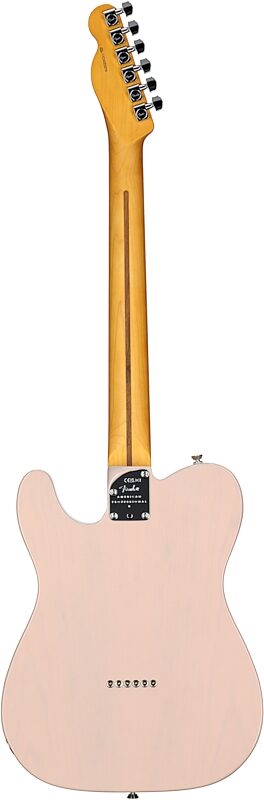 Fender Limited Edition American Pro II Telecaster Thinline Electric Guitar (with Case), Transparent Shell Pink, Full Straight Back