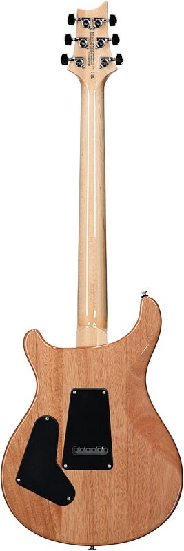 PRS Paul Reed Smith SE Custom 24 Electric Guitar (with Gig Bag), Blue Matteo, Natural Back, Full Straight Back