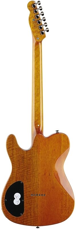 Fender Custom Telecaster FMT HH Electric Guitar, with Laurel Fingerboard, Amber, Full Straight Back