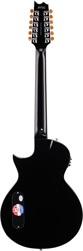 ESP LTD TL-12 Thinline Acoustic-Electric Guitar, 12-String, Black, Full Straight Back