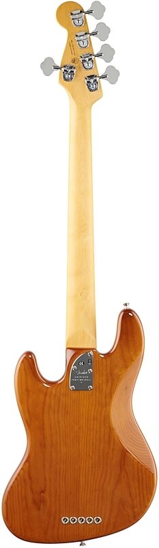 Fender American Pro II Jazz Bass V Bass Guitar (with Case), Roasted Pine, Full Straight Back