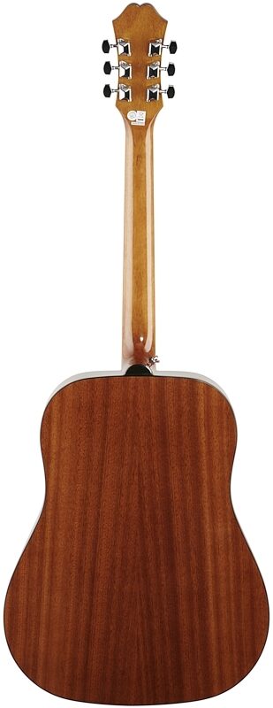 Epiphone DR-100 Songmaker Acoustic Guitar, Left-Handed, Natural, Full Straight Back