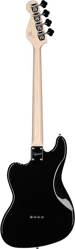 Squier Paranormal Rascal HH Bass Guitar, Metallic Black, Full Straight Back