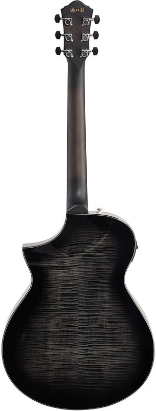 Ibanez AEWC400 Acoustic-Electric Guitar, Transparent Black Sunburst, Full Straight Back