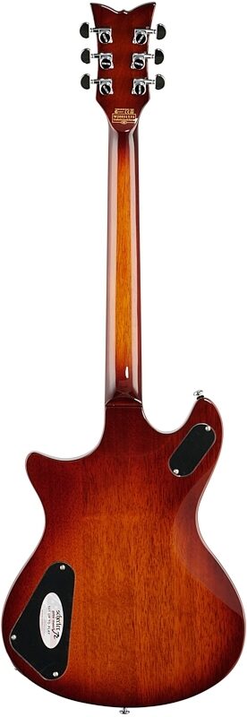 Schecter Tempest Custom Electric Guitar, Faded Vintage Sunburst, Full Straight Back