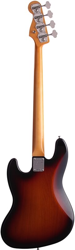 Fender Jaco Pastorius Fretless Jazz Electric Bass with Case, 3-Color Sunburst, Full Straight Back
