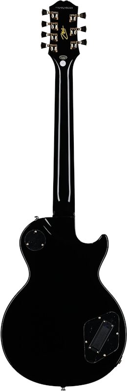 Epiphone Matt Heafy Les Paul Custom Origins Electric Guitar, Left-Handed 7-String (with Case), Ebony, Full Straight Back