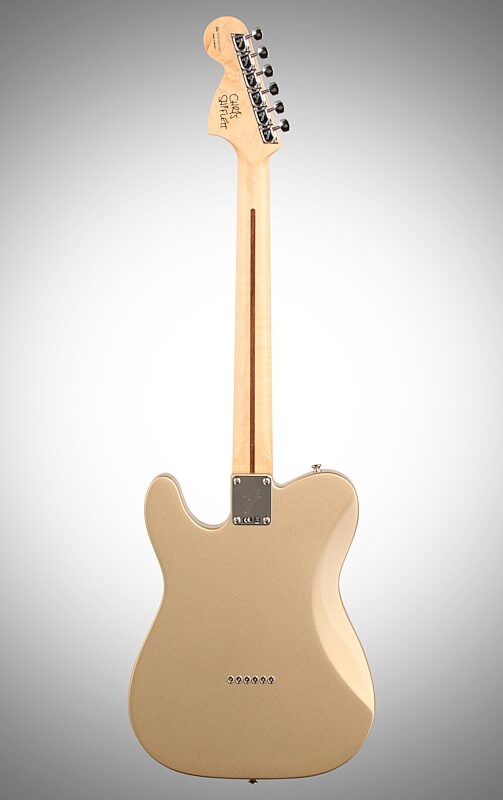 Fender Chris Shiflett Telecaster Deluxe Electric Guitar (with Case), Rosewood Fingerboard, Shoreline Gold, Full Straight Back