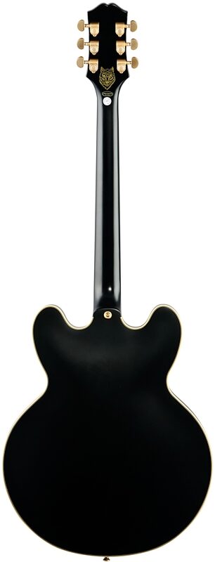 Epiphone Emily Wolfe Sheraton Stealth Electric Guitar (with Hard Bag), Black Aged Gloss, Full Straight Back