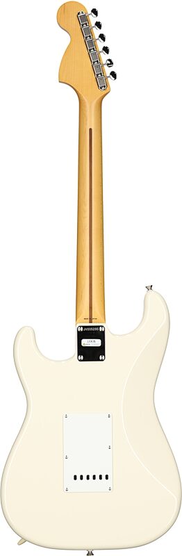 Fender JV Modified '60s Stratocaster Electric Guitar, with Maple Fingerboard (and Gig Bag), Olympic White, Full Straight Back