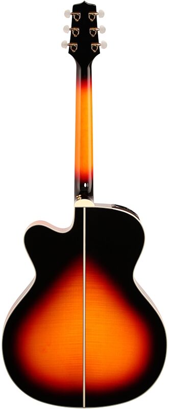 Takamine GJ72CE Jumbo Acoustic-Electric Guitar, Brown Sunburst, Full Straight Back