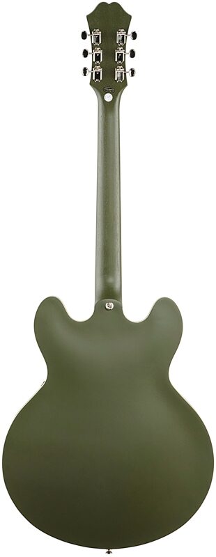 Epiphone Casino Worn Hollowbody Electric Guitar, Worn Olive Drab, Blemished, Full Straight Back