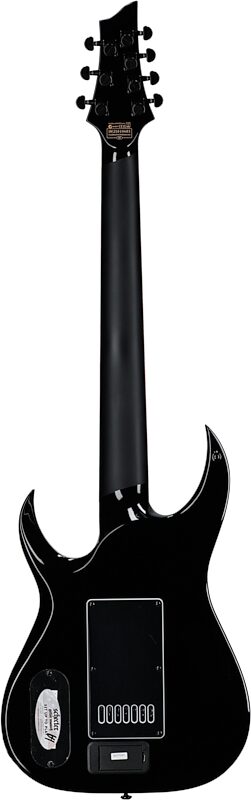 Schecter Sunset 7 ET Red Dawn Baritone Electric Guitar, 7-String, Gloss Black, Full Straight Back