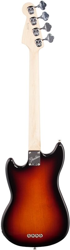 Fender American Performer Mustang Electric Bass Guitar, Rosewood Fingerboard (with Gig Bag), 3-Tone Sunburst, Full Straight Back