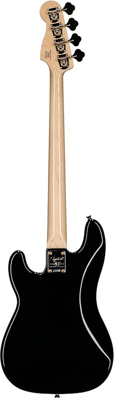 Squier 40th Anniversary Gold Edition Precision Electric Bass, Black, Full Straight Back
