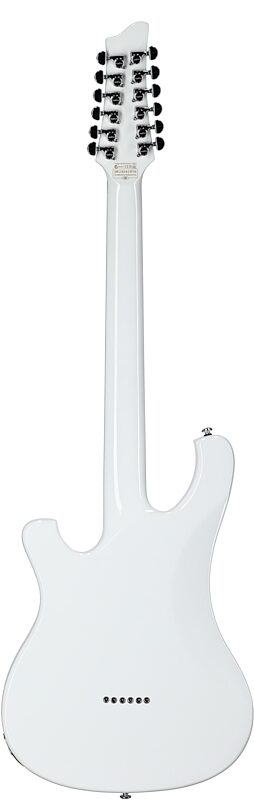 Schecter Stargazer 12 Electric Guitar, 12-String, Gloss White, Full Straight Back