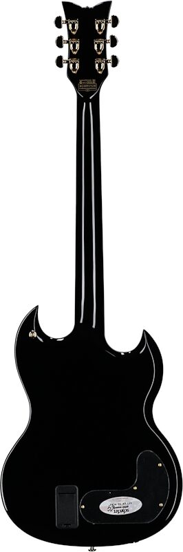 Schecter ZV-H6LLYW66D-S Zacky Vengeance Electric Guitar, Left-Handed, Black, Full Straight Back