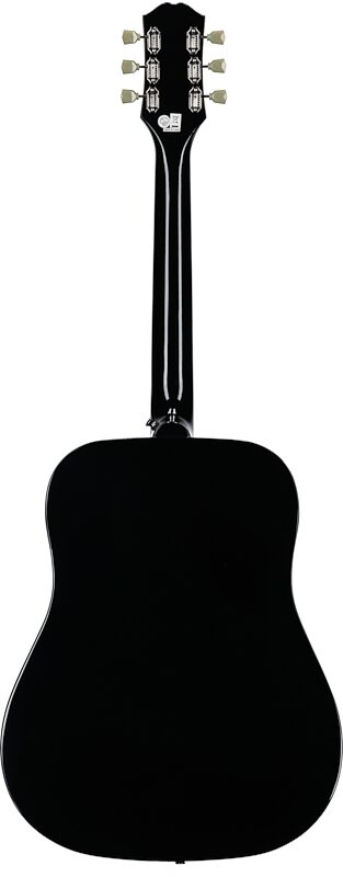 Epiphone PRO-1 Acoustic Guitar, Ebony, Full Straight Back