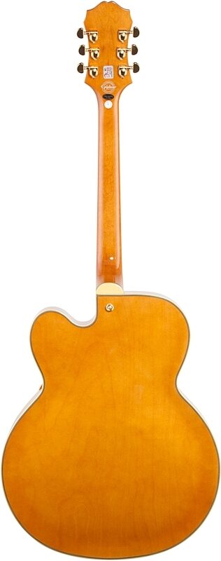Epiphone Broadway Hollowbody Electric Guitar, Vintage Natural, Full Straight Back