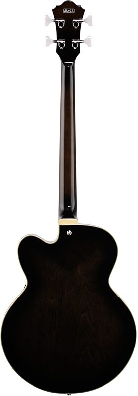 Ibanez AFB200 Artcore Hollowbody Electric Bass, Transparent Black Sunburst, Full Straight Back