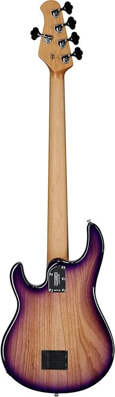 Ernie Ball Music Man StingRay 5 Special HH Electric Bass (with Case), Purple Sunset, Full Straight Back