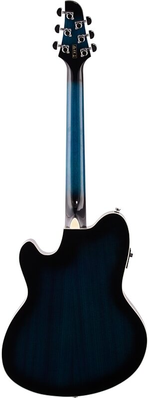 Ibanez TCY10E Talman Cutaway Acoustic-Electric Guitar, Transparent Blue Sunburst, Full Straight Back