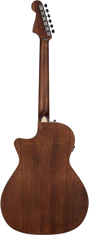 Fender Newporter Special Acoustic-Electric Guitar (with Gig Bag), Honey Burst, Full Straight Back