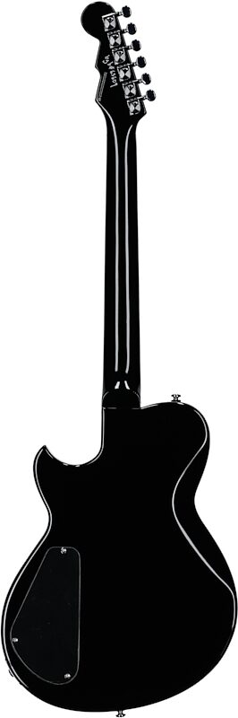 Reverend Contender 290 Electric Guitar, Midnight Black, Full Straight Back