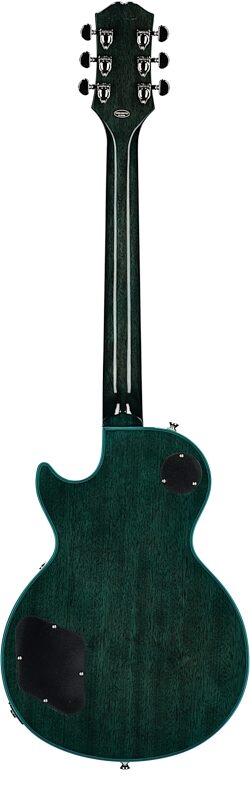 Epiphone Exclusive Inspired by Gibson Les Paul Custom Widow Electric Guitar (with Gig Bag), Peacock Green, Full Straight Back