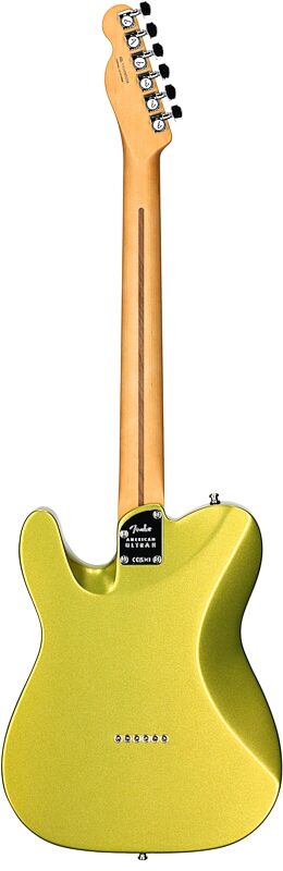 Fender American Ultra II Telecaster Electric Guitar, Ebony Fingerboard (with Case), Solar Flare, Full Straight Back
