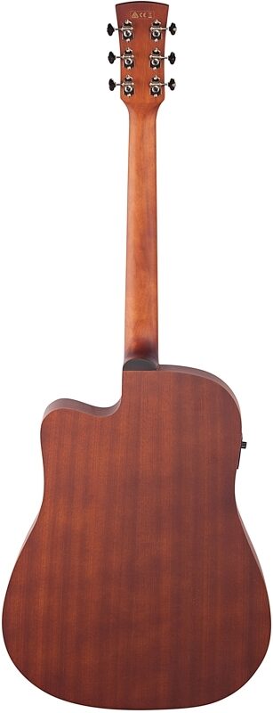 Ibanez PF12MHCE Performance Acoustic-Electric Guitar, Open Pore Natural, Full Straight Back