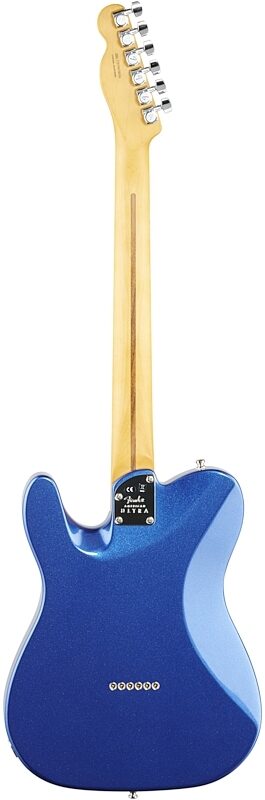 Fender American Ultra Telecaster Electric Guitar, Maple Fingerboard (with Case), Cobra Blue, Full Straight Back
