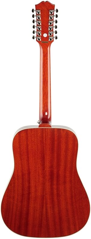 Epiphone Hummingbird 12-String Acoustic-Electric Guitar, Aged Cherry Sunburst, Blemished, Full Straight Back