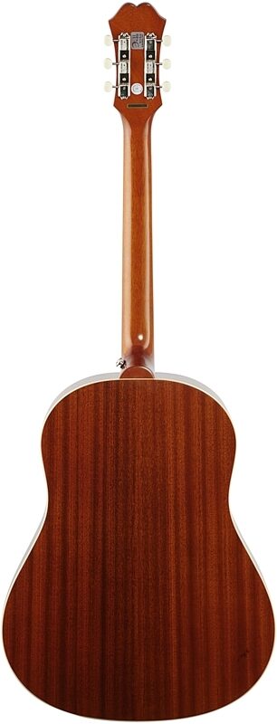 Epiphone Masterbilt Texan Acoustic-Electric Guitar, Antique Natural Aged Gloss, Full Straight Back