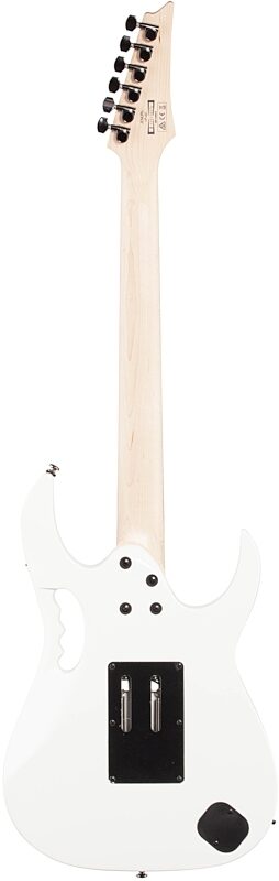 Ibanez JEMJRL Steve Vai JEM Junior Electric Guitar, Left-Handed, White, Full Straight Back